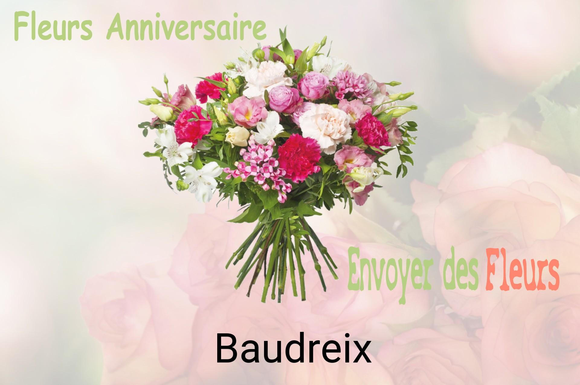 Bouquet de fleurs d’anniversaire livré à Baudreix
